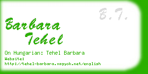 barbara tehel business card